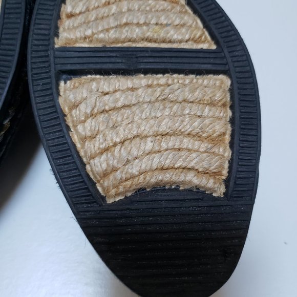 Gb Bravo Black Espadrille Canvas Flat Loafers EU37 - Picture 11 of 13